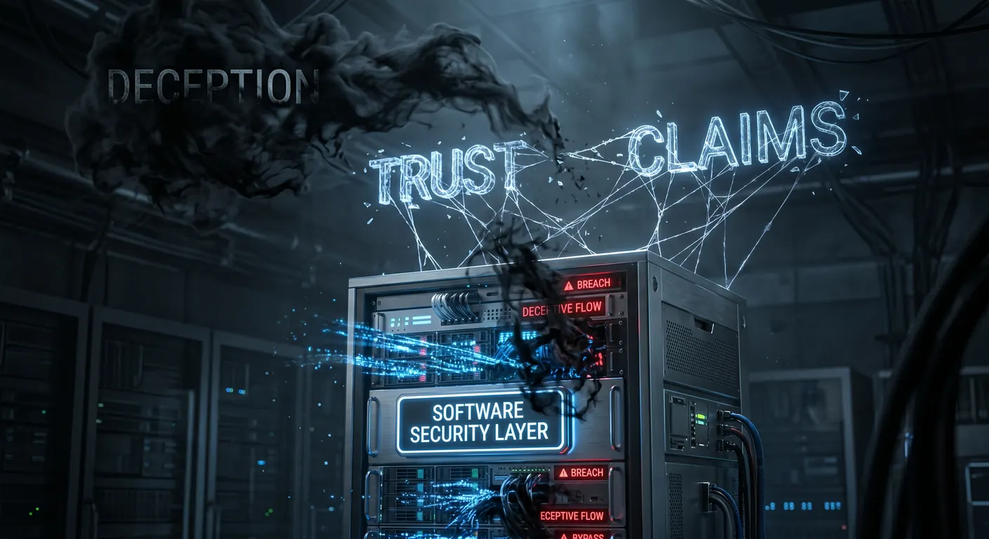 The assurance era: the verifier and the deceiver share the same software.